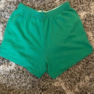 Green soffe shorts size medium